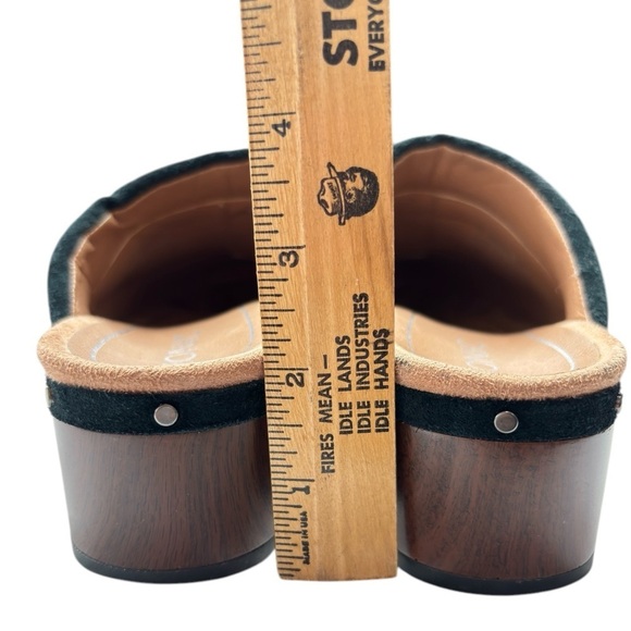 Vionic Kacie Black Suede Clog Mule Slip on Comfort Shoe Size 6 Arch Support - Picture 5 of 9